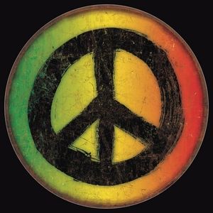 Rasta Peace Tin Sign - Round